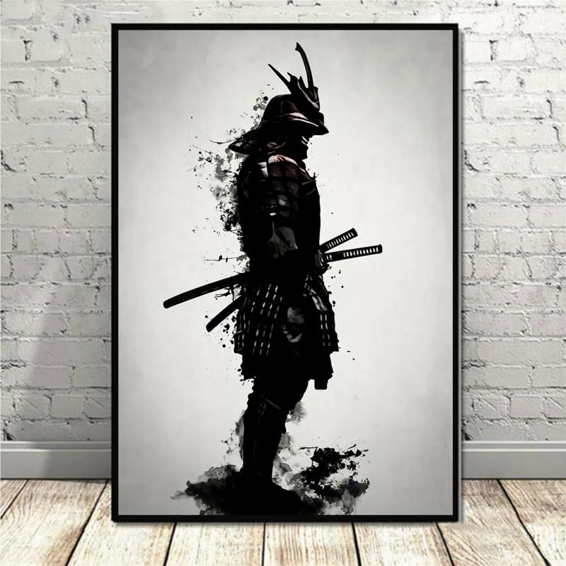 Japanese Anime Aesthetic Wall Art Game Retro Samurai HD Oil On Canvas Posters And Prints Home Bedroom Decoration Gifts
