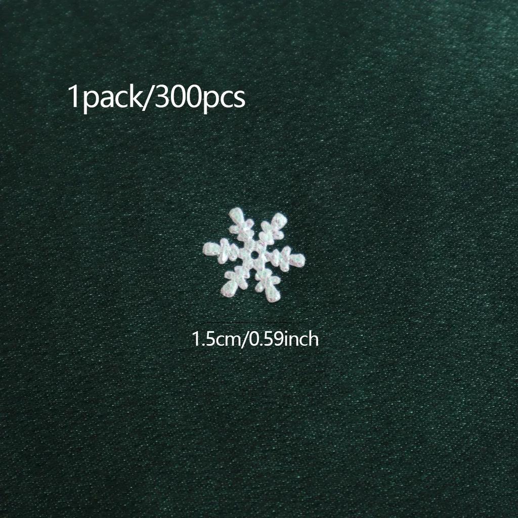 1Pack/300pcs-Artificial Snowflakes Decor Christmas Decorations for DIY Handmade Home Xmas Wedding Decor Material Home Decor