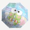 1pc Keroro Frog Automatic Opening/Closing Umbrella with Portable Tri-Fold Design, 8-Bone Iron Frame Outdoor Umbrella, Perfect Gift for Fans, Travelers