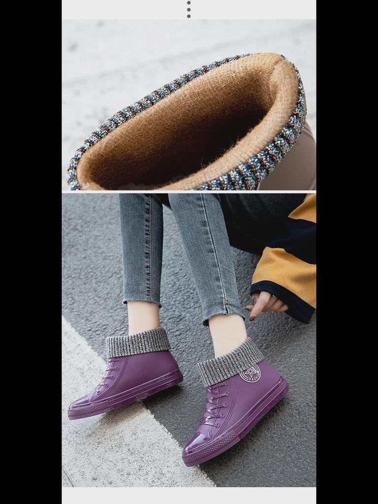 Dámské nepromokavé ležérní nízké holínky - Trendy protiskluzová obuv pro venkovní nošení