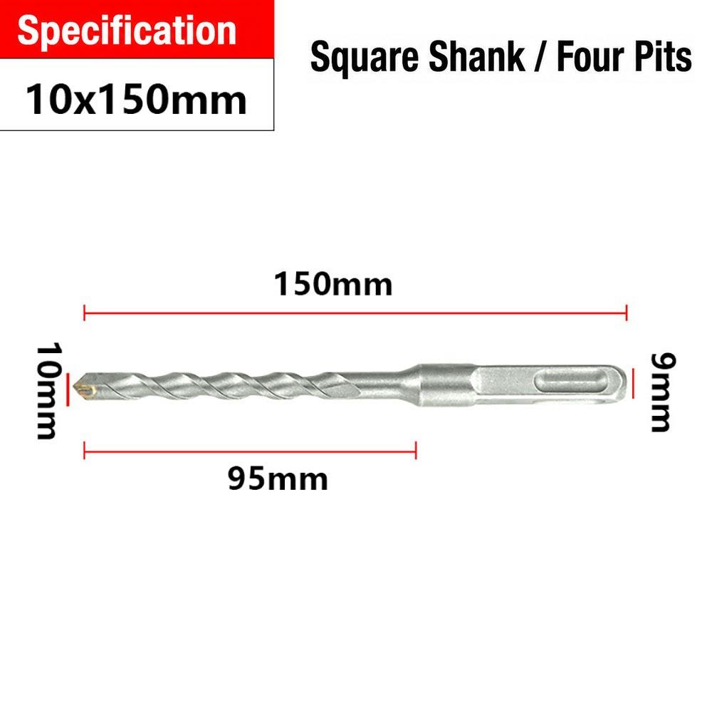 1Pcs 110-500mm SDS Plus Masonry Drill Bit Electric Hammer Drill Bit  For Rotary Hammer Drilling