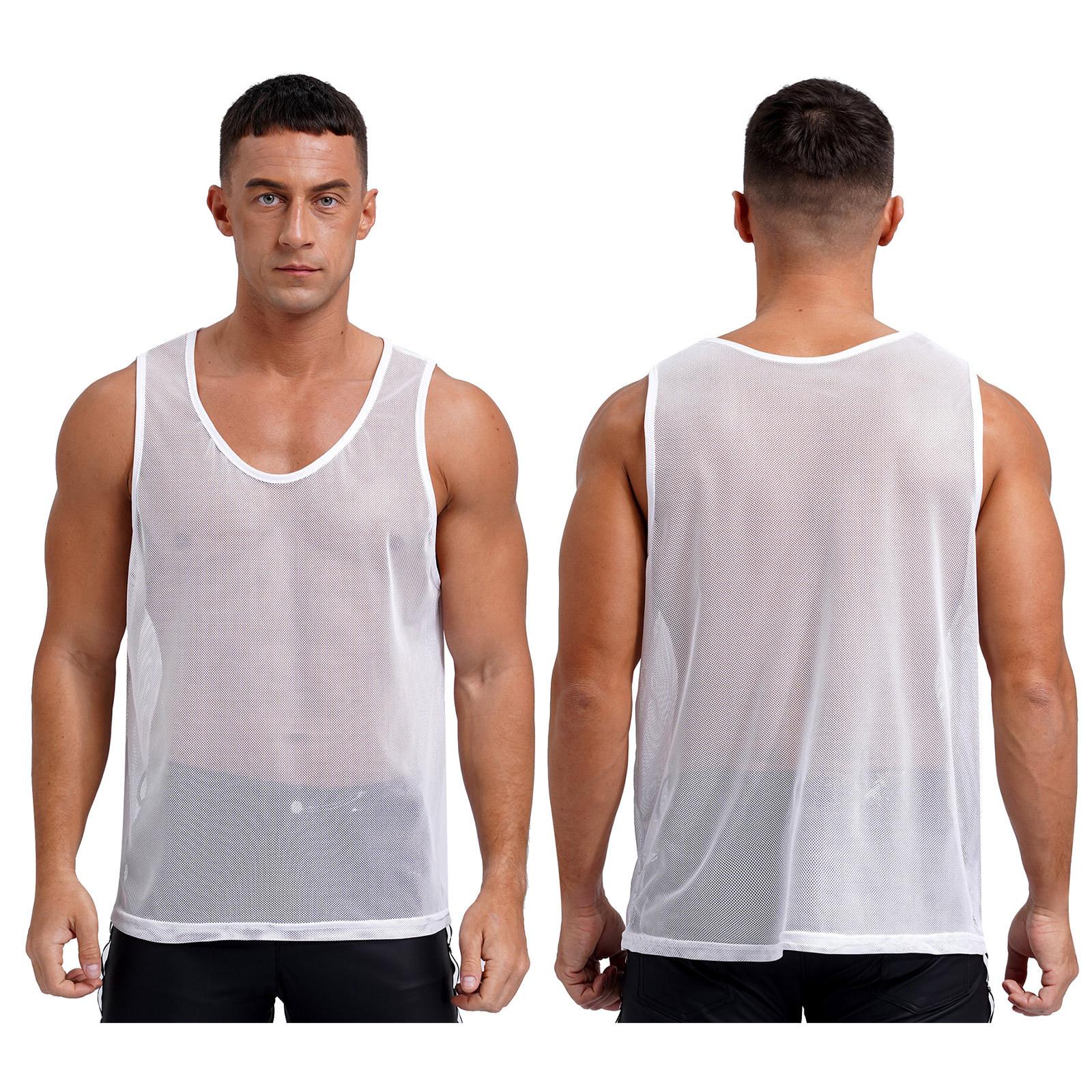 

Мужская безрукавка для тренировок из сетки с вырезами для баскетбола, футбола, волейбола, повседневная футболка, одежда для спортзала, майки, топы XL белый