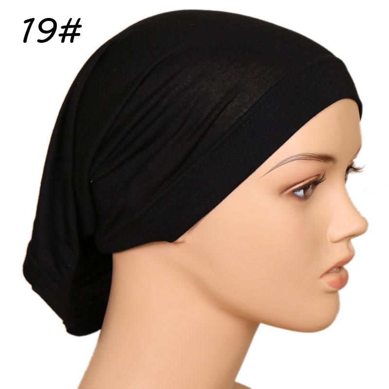 Muslim Underscarf Turban Hijab Ninja Inner Hat Women Chemo Cap Hair Loss Cover Beanie Bonnet Headwear Stretch Head Scarf Wrap