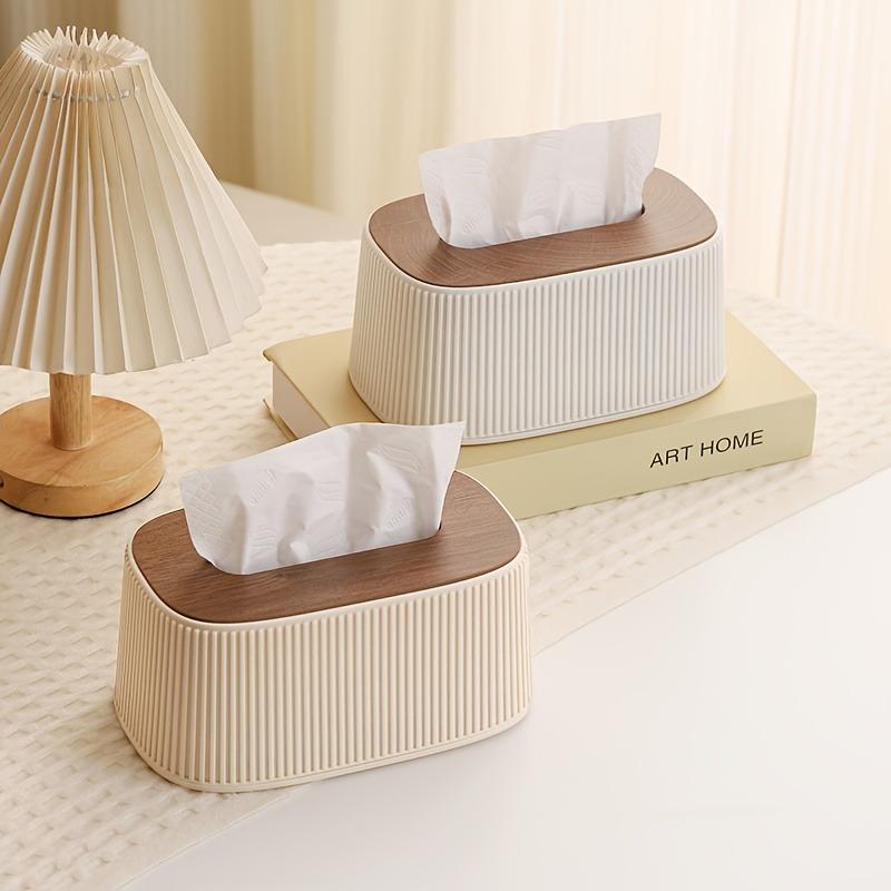 Tissue Box Holder Bamboo Cover Toilet Paper Box Napkin Holder Case Tissue Paper Dispenser Paper Towel Storage Box Tissue Boxes