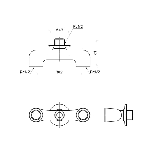 SANEI JB13A-13 Two-pronged Socket