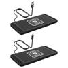 Type-C Car Wireless Charger 15W Intelligent Automatic Sensing Non-Slip Rubber Fast Charging Pad For Huawei Apple F8Y0