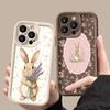 Süße Blume Kaninchen Silikon Handyhülle Für iPhone 17 Pro Max 16 15 14 13 12 11 Pro 17 Air 16E XS X XR 14 Plus Weiche Hülle