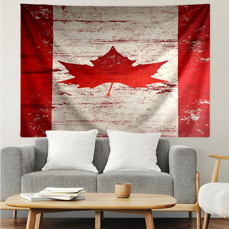 1 Stück Kanadas Rotes Ahornblatt Wandteppich, Einzigartiges Design Wandteppich, Geeignet für Schlafzimmer, Wohnzimmer, Spielzimmer, Herzliche Feiertagsgeschenke
