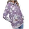 Damenmode bedruckter Kapuzenpullover mit langen Ärmeln, lockeren Oberteilen und Blusen