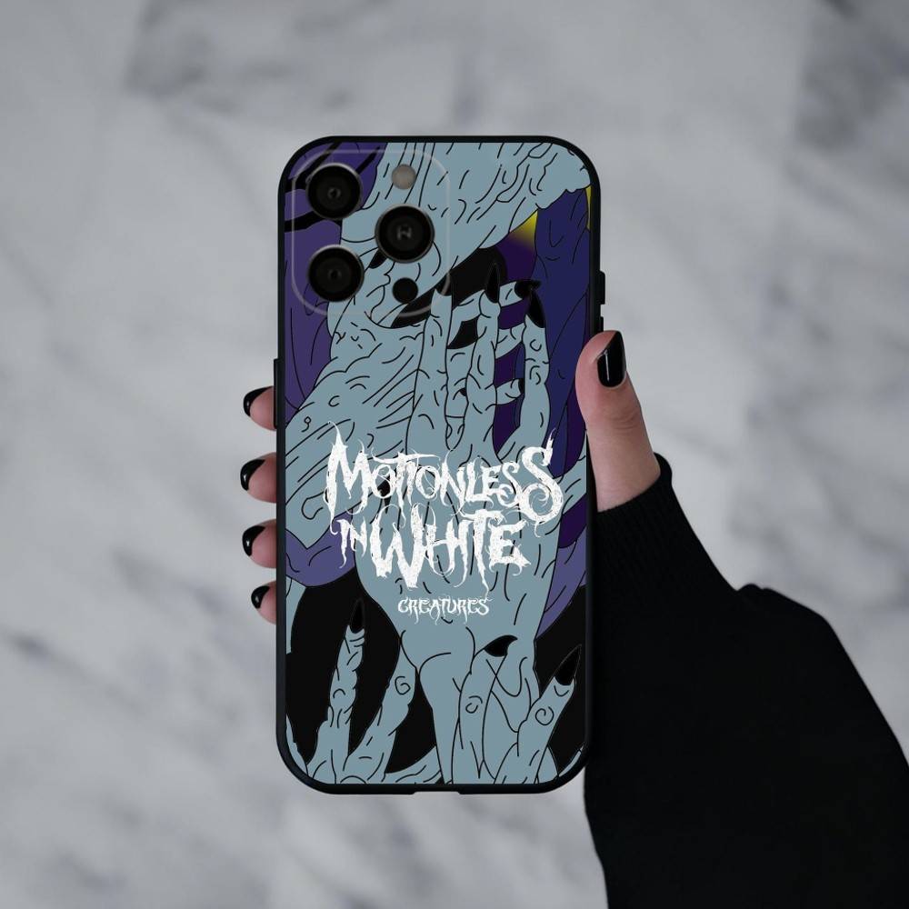 M-Motionless in W-White Band  Phone Case For iPhone 17pro, 16,15,14,13,12,11 X XR Plus,Others Soft Black Cover
