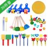 Children's DIY Sponge Brush Painting Set for Early Education and Doodling