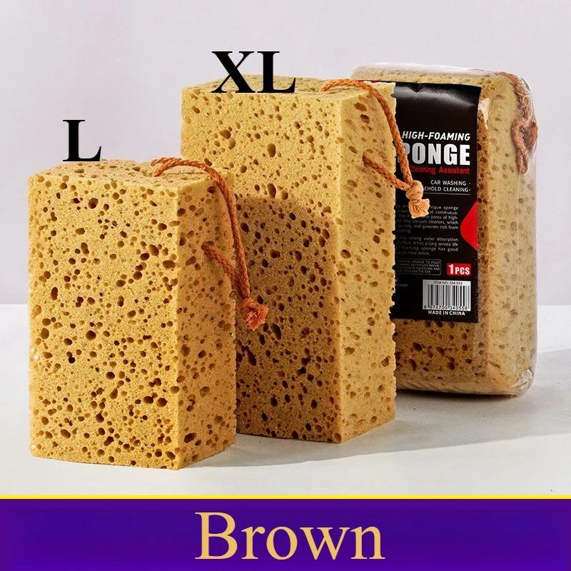 

1PC Thickened Wash Car Sponge Foaming Fast Honeycomb Seaweed Sponge Block Automotive Products Stain Removal Sponge 3Color L коричневый