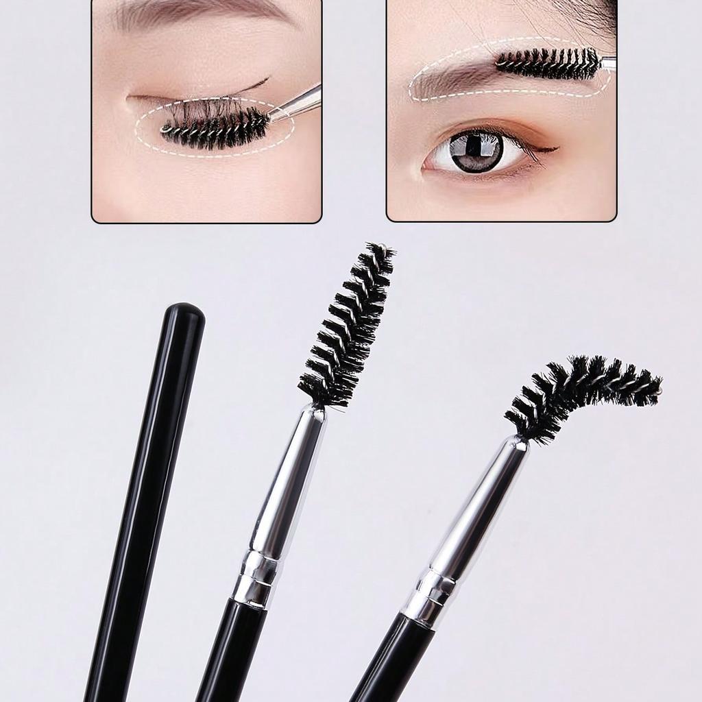 Multifunctional Makeup Brush, Spiral Brush Eyebrow Trimming Brush 2-In-1, Eyelash Curling And Shaping Portable Tool