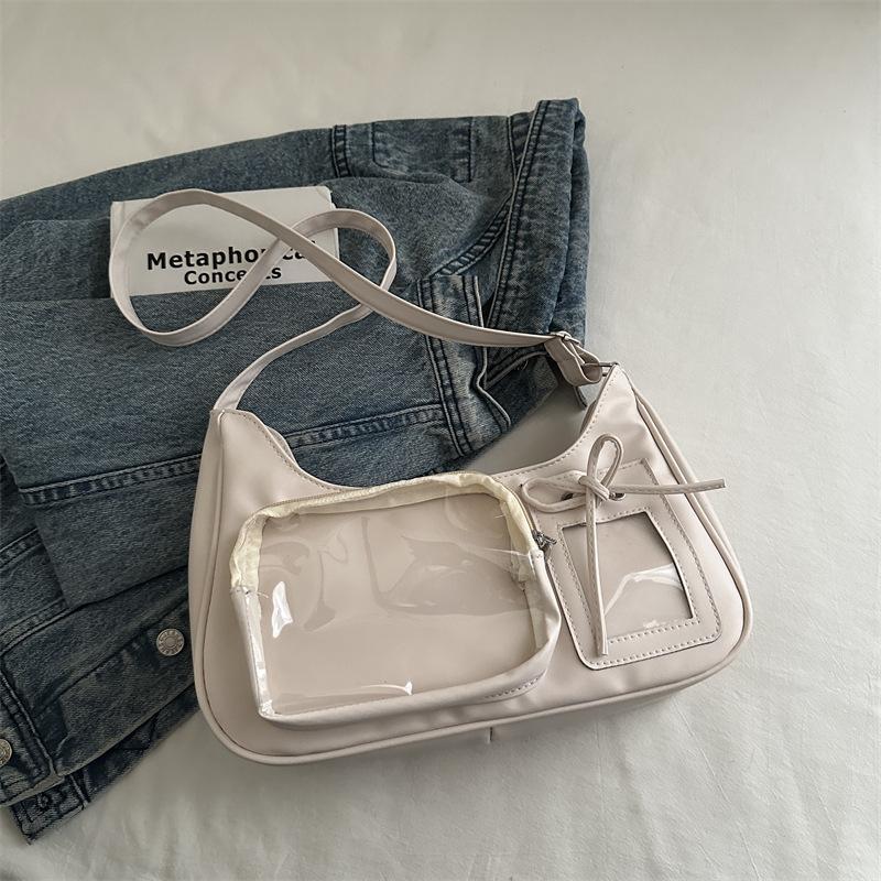 Summer New Fashion Transparent Design Handbag Niche High-end Shoulder Messenger Bag Casual Bag