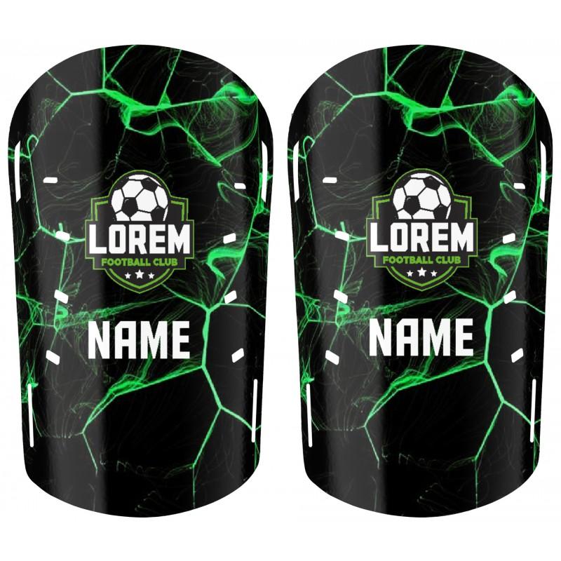 Professional Soccer Shin Guards With Sublimation Print Training Match Use