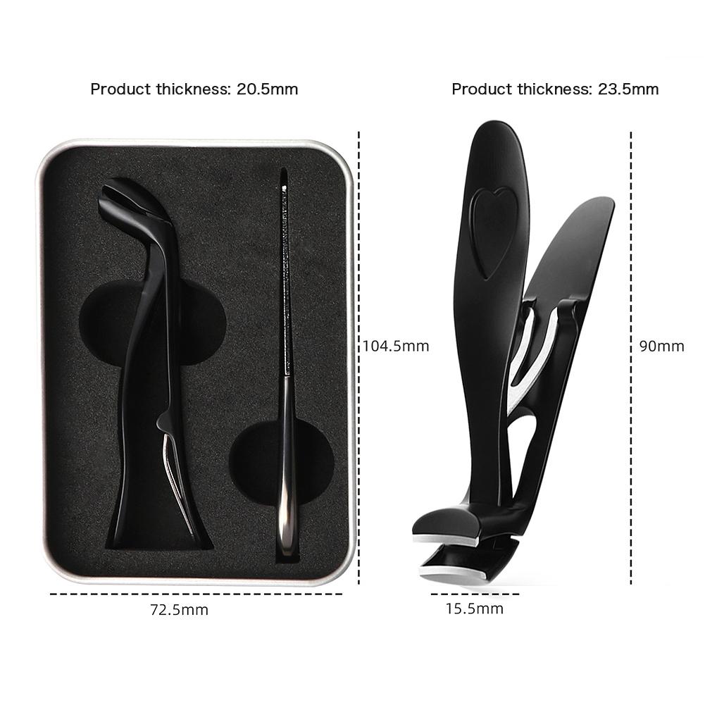 Edelstahl Nagelknipser Professioneller Nagelknipser Weite Maulöffnung Werkzeug zum Schneiden dicker Nägel Spritzwassergeschützter Maniküre-Knipser