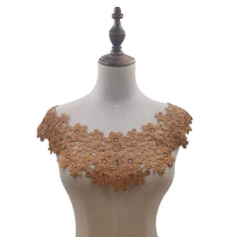 Lace Elegant Applique Neckband Collars Collarband Neckline Fake collar Hollow out Women Fabric Embroidered Fashion Collars