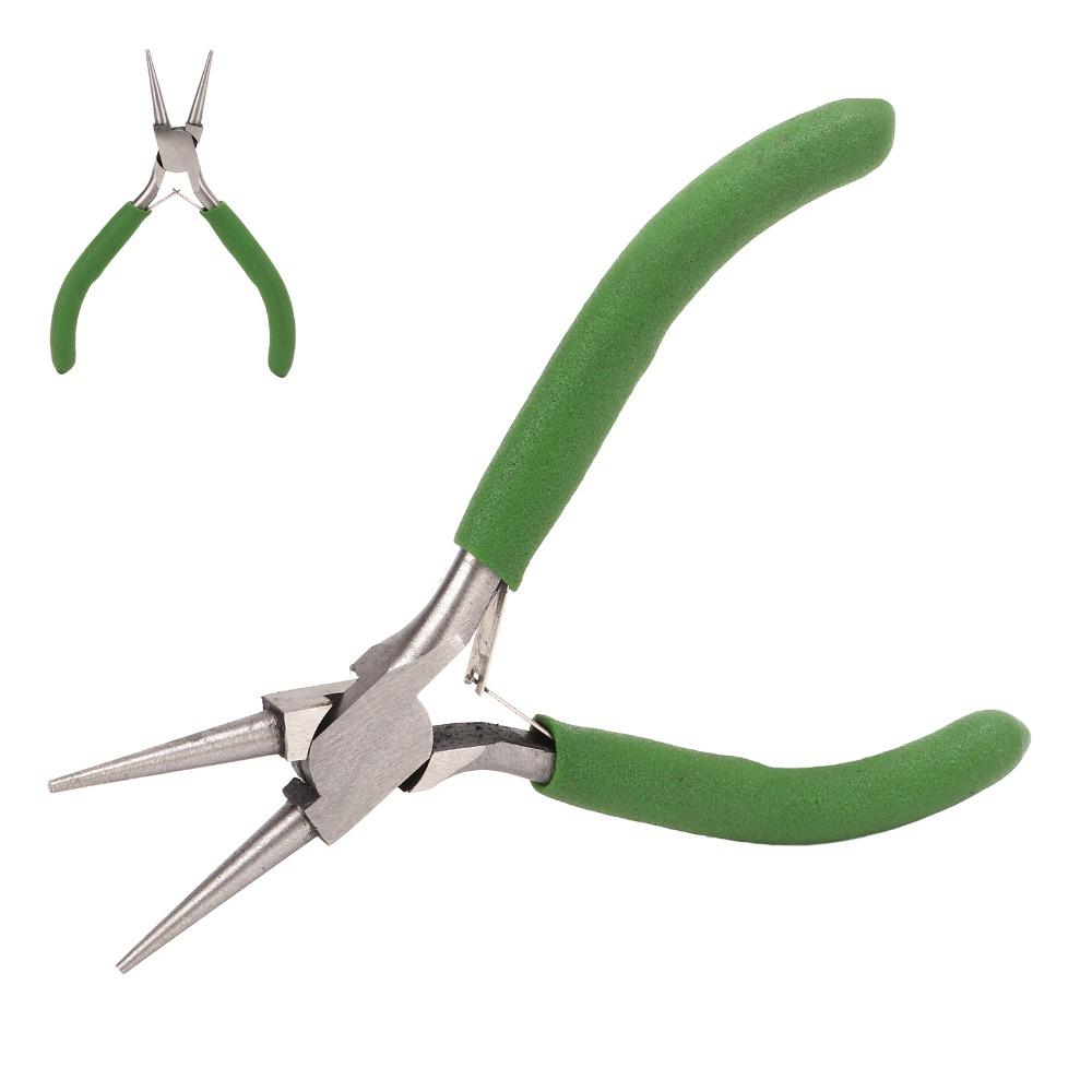 Carbon Steel Round Nose Pliers Nonslip Handle Wire Looping Pliers Precise Wire Looping