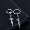 For Women Black Silver Stainless Steel Clip On Earrings Ear Cuff Korean Stud Earrings Men Ear Clips