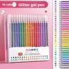 Penna Gel Scintillante Penna Gel Penna Evidenziatore Fluorescente Studente Conto Mano Polvere Scintillante Sabbia Scintillante Penna Neutra Color Perla