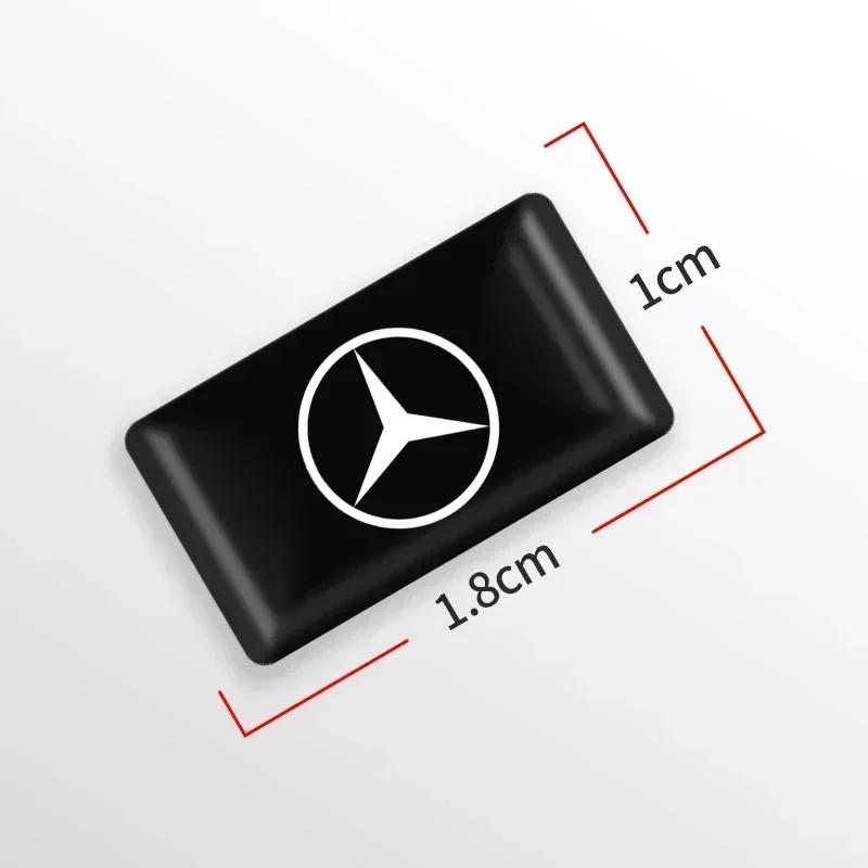 EJG4 10Pcs Car Steering Wheel Sticker Badge Interior Decoration For Mercedes Benz W206 Class C200L W204 GLA W203 W220 W213 W212 W201