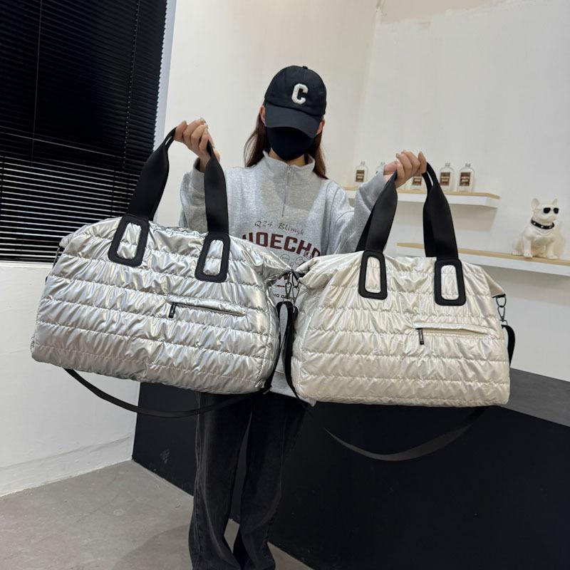 Fitness Bag Women's Cotton Clothing Bag Dry and Wet Separation Waterproof Swimming Bag Yoga Portable Shoulder Travel Duffel Bag