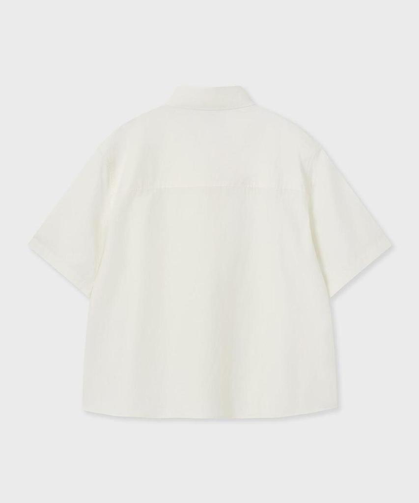 FALLETT Basic Short Sleeve Shirt Ivory