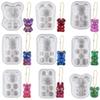 Poppy Drop Resin Mirror Little Bear, Rabbit, Mouse Silicone Mold for DIY Keychain Pendant