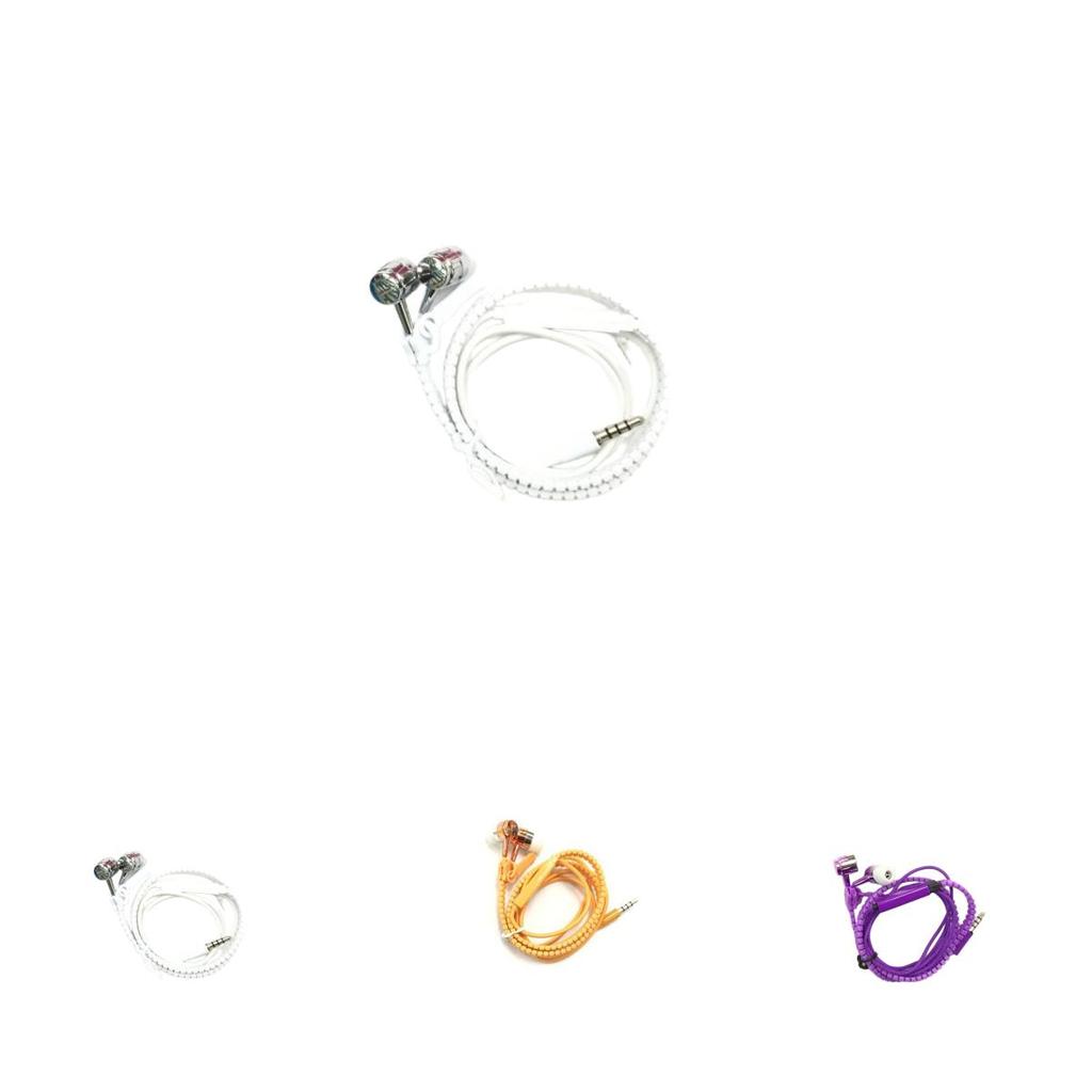 Metall-Reißverschluss-Ohrhörer mit Mikrofon für Handy-Hören und Anrufsteuerung