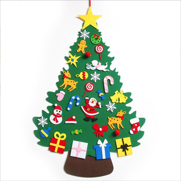 

Christmas 3D Non-woven Fabric Christmas Tree Decoration, Handmade For Children One Size зелёный