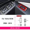 For Volvo XC90 2003—2014 Car Accessories Carbon Fiber Window Lifting Control Panel Interior Cover Trim Sticker Modification