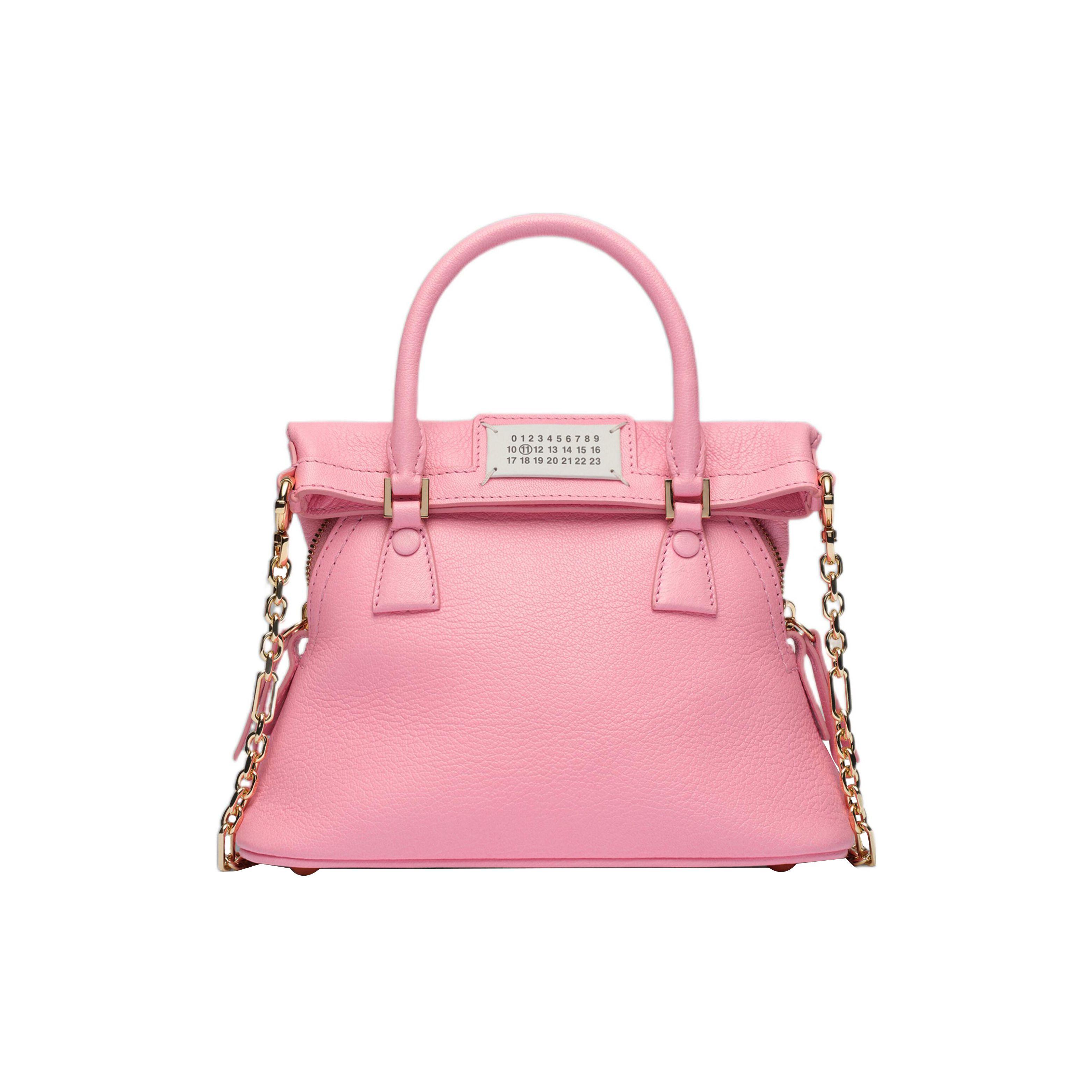 

Maison Margiela 5AC Adjustable Chain Shoulder Strap Goat Leather Mini Shoulder Bag Women Shoulder Bag Pink SB1WG0036P5348T4291 Basic Set (Bag+Dust Bag)