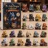 Süße Drachen Geschenksets Adventskalender 2026 24 Tage Buchliebhaber Weihnachten Countdown mit Acryl Bastelornamenten Mini-Drachen Fantasy Buchliebhaber
