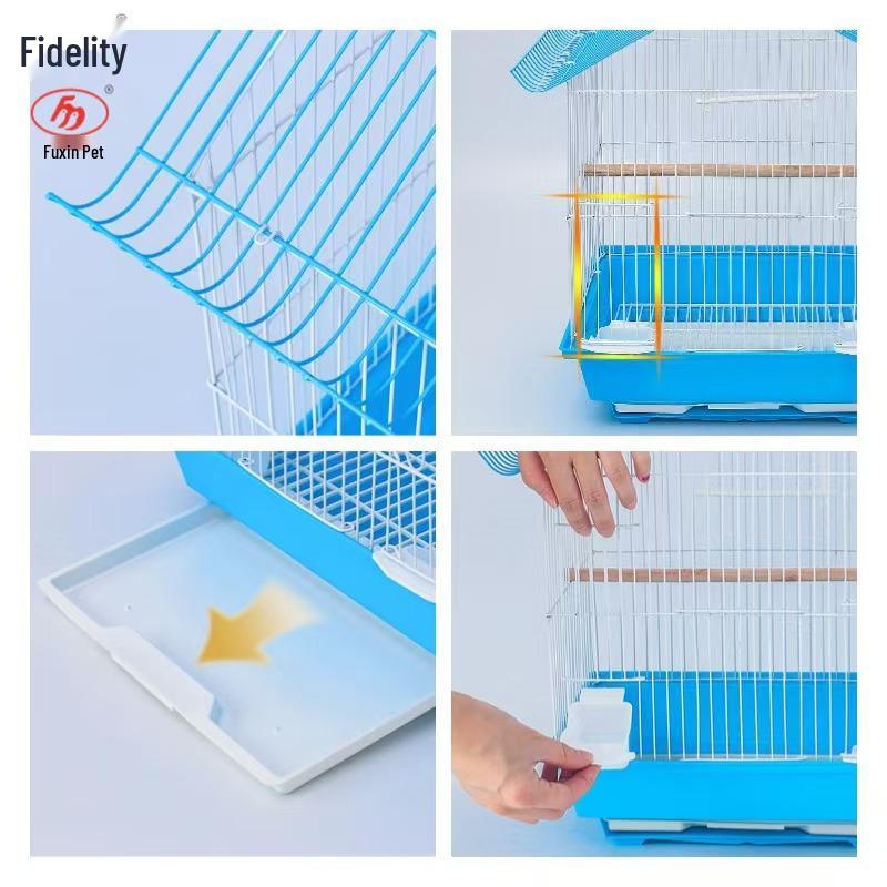NL102112 Portable Birdcage for Budgies and Lovebirds - Small Handheld Parrot Cage