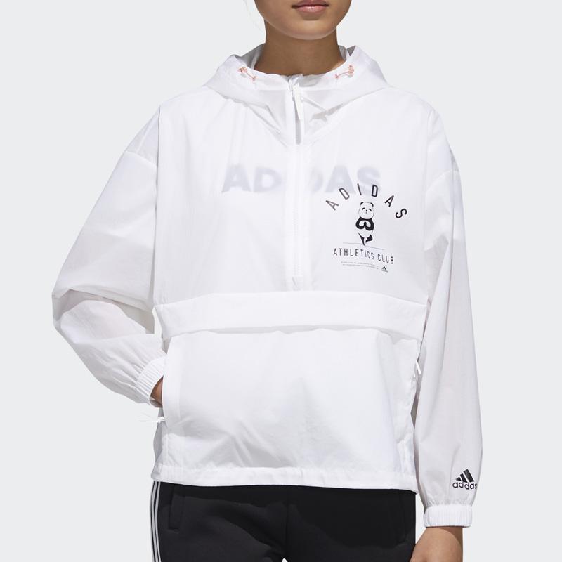 Adidas Panda Anorak Sport Long Sleeve Jacket Unisex Outerwear White GL5630