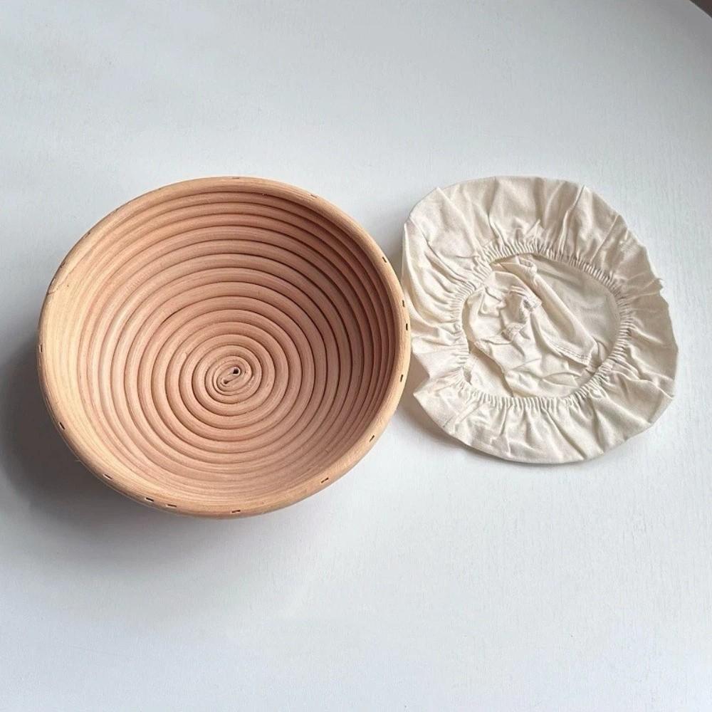 Decorative Bread Proofing Basket Round & Oval Dough Rising Rattan Basket Artisan Bread Circle 23x8cm
