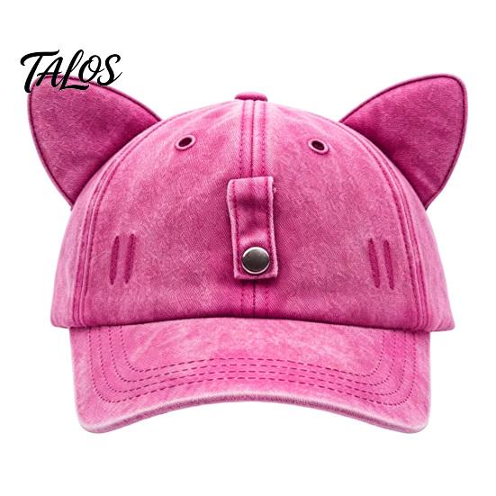 Cat Ear Trucker Hat Hat, Baseball Cap with Detachable Sunglasses, Funny Aviator Style Adjustable Pilot for Outdoor Travel UV Protection Sun Sunglasses