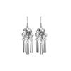 Retro Ethnic Style Source Earrings Muse Fan Literary Temperament Ear Hook Tassel Metal Pendant Earrings