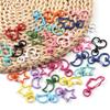 10Pcs Colorful Lobster Clasps Heart Star Moon Shaped Lobster Clasp Snap Hooks DIY Key Ring Bags Chains  Jewelry Making Findings
