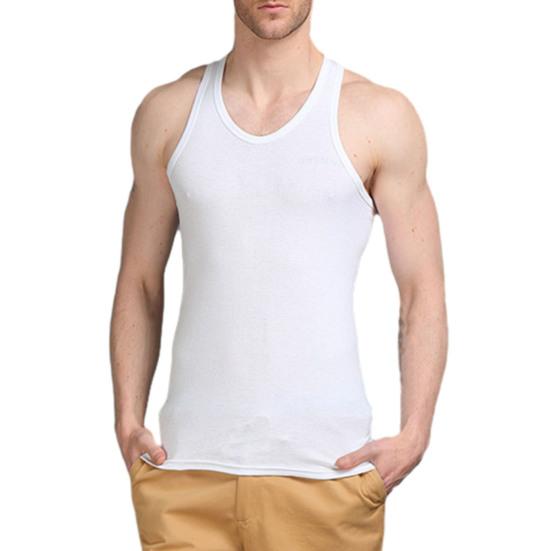 

Мужской летний жилет для фитнеса, сплошной цвет, ребристый, бесшовный, с U-образным вырезом, без рукавов, эластичный, мягкий, дышащий, быстросохнущий пуловер, повседневная мужская спортивная майка для спортзала XL белый