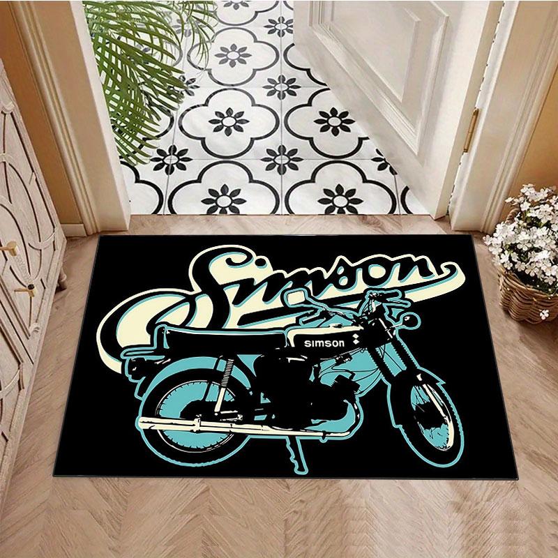 Simson Oldtimer Motorrad Teppich, geeignet für Wohnzimmer, Schlafzimmer, Spielzimmer, Computerraum und Heimdekoration.