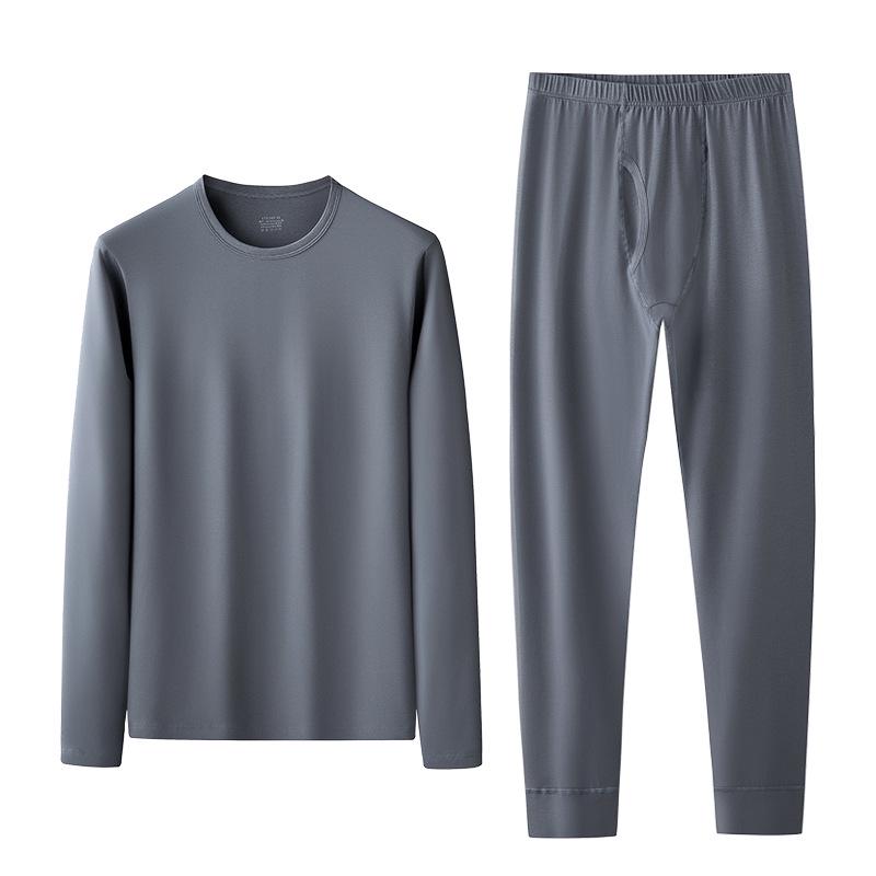 2025 Autumn Winter Cotton-Modal Couple's Warm Underwear Set