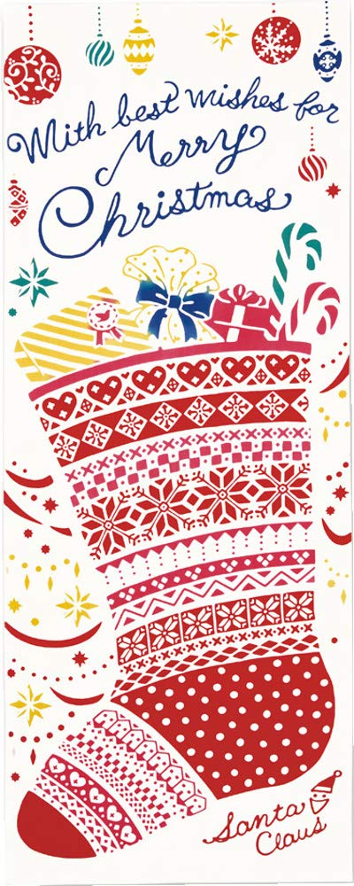 Miyamoto Towel Merry Christmas Tenugui 36 x Dyed Tenugui (Tenugui) 90cm, (50101)