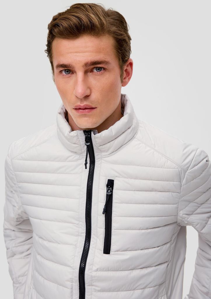 Зимняя куртка s.Oliver Steppjacke mit Label-Patch (2131722) grau