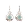 Aqua Chalcedony Gemstone Silver Earring, 925 Sterling Silver Unique Earring, Chalcedony Earring, Handmade Beautiful Earring CE-25-21