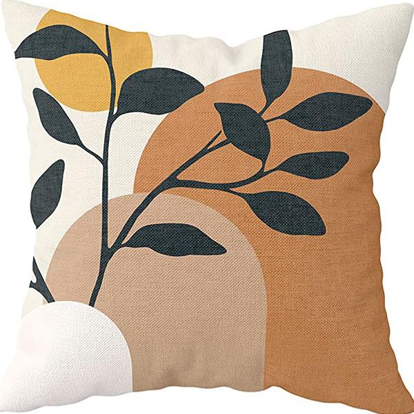 Abstract Pillowcase Sunset Sunrise Line Modern Art Minimalist Living Room Sofa Bay Window Pillow Geometry