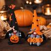 Holiday Gnome Decoration Halloween Plush Decoration, Spooky Orange Black Boo Pumpkin Swedish Tomte Decorative Toys Figurine, Elf Dwarf Ornaments