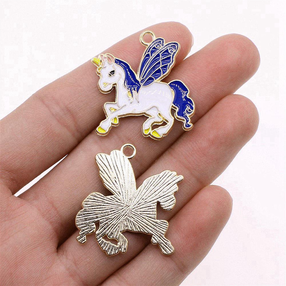 Charms Flamingo Mermaid Enamel Pendants Wedding Jewelry Findings QC054