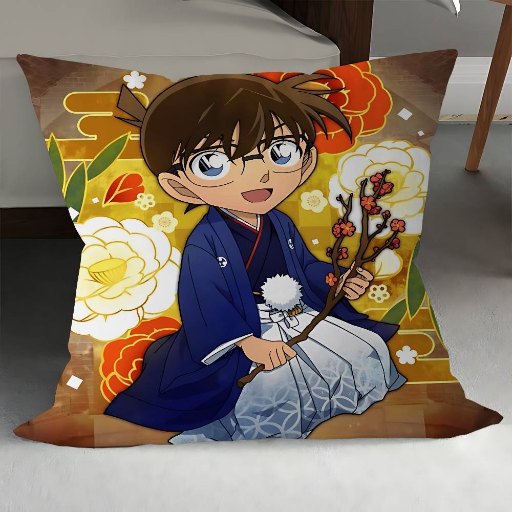Anime Detective C-Conan Personalized Pillow Cover Kids Bedroom Wild Party Decor Pillowcase Kid Birthday Shower Gift