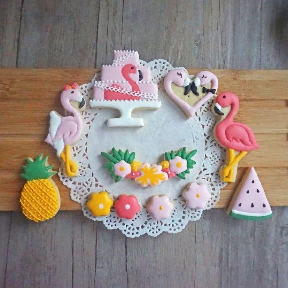 

est 8шт/комплект фламинго ананас арбуз торт украшения пластиковые формы помадка форма для выпечки набор